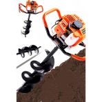 Staxx Power Gd520 52Cc 3Hp Metal Dişli Şanzuman Benzinli Toprak Burgu Makinesi Fidan Dikme Makinesi Motorlu 20Cm