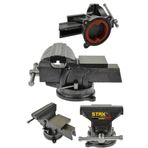 Staxx Power Germany 80Mm 3" 360 Dönerli Taban Özel Alaşım Paslanmaz Çelik Sabit Tezgah Masa Mengenesi Örslü