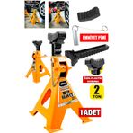 Staxx Power Germany Seri Pro Kaymaz Başlı Sarsılmaz Plastik Korumalı 2 Ton Kriko Standı Araç Altı Sehpa (1 Adet)