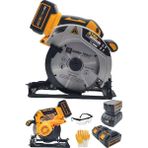 Staxx Power Kömürsüz Motor Çift Pistonlu 36V 5AH Çift Akülü Sunta Ahşap Kesme Daire Testere + 185 mm Bıçak