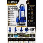 Staxx Power Qdx 2 Hp Dalgıç Su Pompası Bakır Sargılı Şamandıralı 40 Metre Basma 1.5'' Çıkışlı Temiz Su Motoru