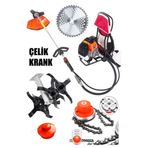 Staxx Turbo GT-14HPX Benzinli Sırt Tırpan Makinesi + Çapalama ve Canavar Başlığı Seti
