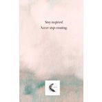 "Stay Inspired. Never Stop Creating." Quaderno a fogli bianchi, formato A5, Medium, 12,7 x 20,32 cm, carta bianca, 72 pagine - diario, appunti, notes, ... calendario, lista, scrivere, ricette, poesie