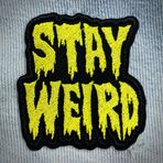 Stay Weird Patch Komik GenZ Mizah İşlemeli Yamalar Alaycı Söyleyen Ceketler, Sırt Çantası, Şapka, Üniforma Kendin Yap Yamaları Onun Arkadaşları için Hediyeler 7,5 cm