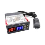 Stc-3028 220v Problu Çift Ekran Dijital Termostat Sıcaklık Nem Kontrol Cihazı