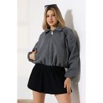 stcococix since 1990 Kadın Yeni Sezon Crop Kaşe Bomber Ceket