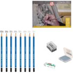 Steadtler Eskiz Başlangıç Seti 2 + Dereceli Kalem + A5 Defter + Dağıtıcı Set + Silgi + Açacak + Hamur Silgi - Karışık-Çok Renkli - standart