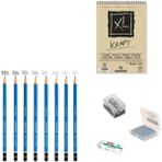 Steadtler Eskiz Başlangıç Seti 5 + Dereceli Kalem + A5 Defter + Dağıtıcı Set + Silgi + Açacak + Hamur Silgi - Karışık-Çok Renkli - standart