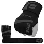 Stealth Spor Boks Eldiveni - Yumruk ve Ayak Bileği Koruması için Neopren Jel Hızlı Sargılar - Delme, MMA, Kickboks, Muay Thai ve Çapraz Antrenman için El Sargısı - Egzersiz Eldiveni (L)