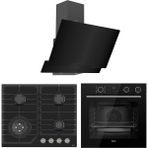 Steamart & Fryart Serisi Buharlı Pişirme Siyah 3'lü Ankastre Set ( XE64CS-NT025-D063 )