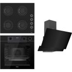 Steamart-Fryart Serisi Siyah Set (CS205-FA + QEP64CS +D063 ) - Emaye Izgara / Kademeli Musluk