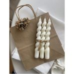 Steel Candle Şamdan Burgu Mum 3lü - Renkli - 1 Adet