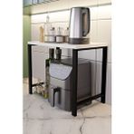 Steel Design Airfryer Rafı,mutfak Organizeri, Mikrodalga Dolabı , Tezgah Üstü Fırın Çay ,kahve ,baharatlık Standı Beyaz