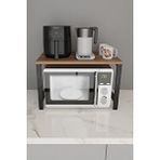 Steel Design Steel Desing Mutfak Organizeri, Mikrodalga Dolabı , Tezgah Üstü Raflı Fırın Standı, Çay ,kahve ,baharatlık Standı Ceviz