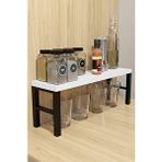 Steel Design Tek Katlı Metal Ayaklı Mutfak Düzenleyici Raf – Baharatlık, Bardak Ve Yağlık Organizer – Tezgah Üstü Raf 56x15x20 Cm Beyaz