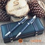 Steel Pen 2 Li Metal Kalem Seti Siyah