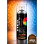 Steel Sprey Boya 400 ml Dekoratif Boya Graffiti Duvar Boyası Mobilya Boyası Metal Boyası 1 Adet - 702 Kahverengi