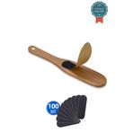 STEEL Topuk Törpüsü Set Ahşap Spatula Sap + 100 Adet Yedek Törpü Ayak Bakımı