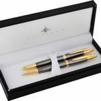 Steelpen 181 Venüs Titanyum Altın Dolma-Tükenmez Kalem Seti