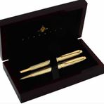 Steelpen 273 World Altın Dolma-Tükenmez Kalem Seti
