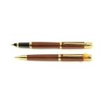 Steelpen 800-3 Safran Bronz Dolma-Tükenmez Kalem Seti