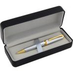 Steelpen 925 Gıza Tükenmez Kalem Gold Krom Desenli