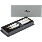Steelpen Pearl Serisi 4590 Dt İnci Beyazı Dolma Kalem ve Tükenmez Kalem
