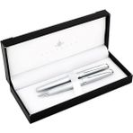 Steelpen Truva Serisi 0165DT Desenli Krom Kalem+Tükenmez Kalem