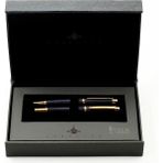 Steelpen World Serisi 2712 Siyah Lake Gold Kalem+Tükenmez Kalem Seti