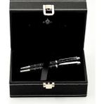 Steelpen World Serisi 2721 Siyah Dolma Kalem+Tükenmez Kalem Seti - Altın - Sarı
