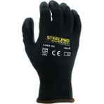 Steelpro 134X-01 Poliüretan Kaplı Montaj Iş Eldiveni - Renk - Beden - Siyah