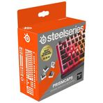 SteelSeries PrismCaps Pudding Görünümlü Tüm Standart Mekanik Klavyeler ile Uyumlu MX Darbeler Siyah İngiltere Klavyesi Düzeni Çift Taraflı Tuş Seti