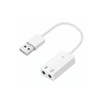 Steep Solid Harici USB Ses Kartı 7.1 Kanal Destekli - 3.5mm Mikrofon ve Kulaklık Girişli Jack Dönüştürücü
