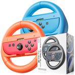 Steering Wheels for Nintendo Switch 2 Console JoyCons, Racing Wheels for Mario Kart 8 (Orange)