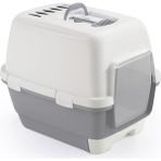 Stefanplast Cathy Clever & Smart Gri-Beyaz 58x45x48 cm Kedi Tuvaleti