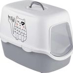 Stefanplast Cathy Grıffe Mavi Beyaz Kedi Tuvaleti 56x40x40 Cm