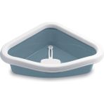 Stefanplast Sprint Corner 56x40x14 cm Beyaz Mavi Kedi Tuvaleti