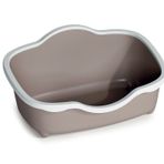 Stefanplast Tres Chic Beyaz Bej 56x38.5x26 cm Açık Kedi Tuvaleti