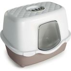 Stefanplast Tres Chic Beyaz Bej 56x39x39 cm Karbon Filtreli Kapalı Kedi Tuvaleti
