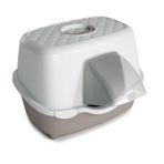 Stefanplast Tres Chic Beyaz Bej 56x54.5x39 cm Karbon Filtreli Kapalı Kedi Tuvaleti