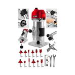 Steiner 3000 W 6 Kademe Devir Ayarlı Formika Traşlama Freze Makinesi 6 MM Pens Kırmızı + 12 Adet Uç