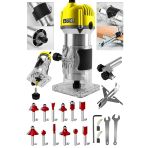 Steiner 3000 Watt 6 Kademe Devir Ayarlı Formika Traşlama Freze Makinesi 6 Mm Pens S2167 + 12 Adet Uç