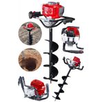 Steıner Alman 11 Hp Tam Profesyonel Benzinli Toprak Burgu Makinesi 15 Cm Delme Ucu Fidan Dikme Makinesi Krmz