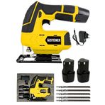 Steiner Alman 12 V 3.0 Ah Li-ion Çift Akülü Şarjlı Dekupaj Testere (Sarı)