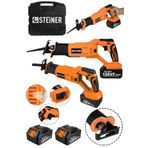 Steiner Alman 128 Vf 10 Ah Kömürsüz Motor Kemik Ahşap Akülü Testere Turuncu Demir Kesme Makinesi