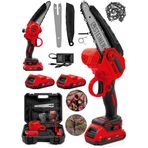 Steiner Alman 198 Vf 10 Ah 25 cm Bakır Sargılı Akülü Dal Kesme Budama Testere Bıçkı Makinesi Kırmızı