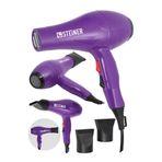 Steiner Alman 3400 Watt Profesyonel Saç Kurutma Makinesi Fön Makinesi Ac Motor Ms-9001 Mor + 2 Adet Başlık