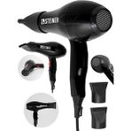 Steiner Alman 3600 Watt Profesyonel Saç Kurutma Makinesi Fön Makinesi Ac Motor Ms-9001 Siyah + 2 Adet Başlık