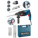 Steiner Alman 4000 Watt Profesyonel Kırıcı Delici Hilti Darbeli Matkap + 5 Adet Uç + Mandren