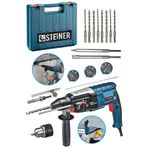 Steiner Alman 4000 Watt Profesyonel Kırıcı Delici Hilti Darbeli Matkap Gri + 10 Adet Uç + Mandren